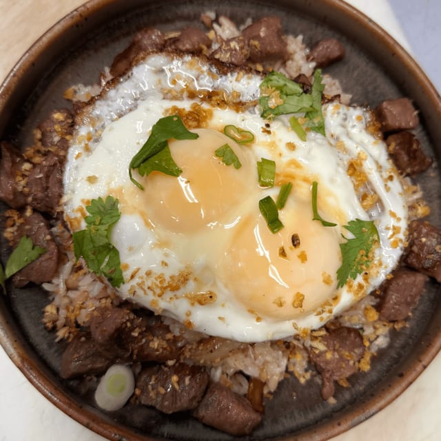 Garlic Fried Rice wagyu beef.