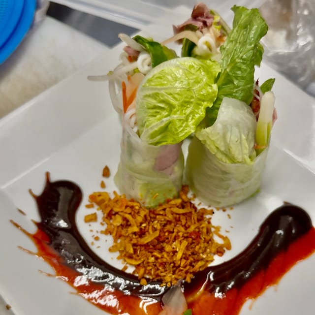 Smoked Duck Fresh Rolls (GF).