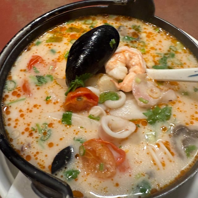 Tom Kha - Seafood: Thai Coconut Soup.